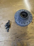 Yamaha RD350 250 1975 Wheel Rim Front Hub Disc Brake Hardware. Fixed Price $119.00.