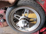 1982 Suzuki FZ50 Front Wheel Rim. Fixed Price $75.00.