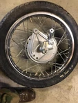 74-77 Kawasaki KZ-400 Rear Wheel ASSEMBLY,42005-044-80. Fixed Price $150.00.