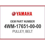 Yamaha Pulley, Belt 4WM-17651-00-00 Oem New. Fixed Price $248.90.