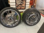 Ironhorse Wheel Set Billet Chrome Chopper 280 Tire 21" Pulley Rotor Front Rear. Fixed Price $5499.95.