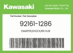 Kawasaki Genuine Damper,shock,rr Hub 92161-1286. Fixed Price $27.42.