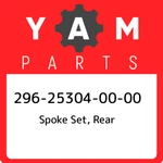 296-25304-00-00 Yamaha Spoke Set, Rear 296253040000, New Genuine Oem Part. Fixed Price $108.77.