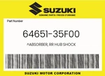 Suzuki Genuine Absorber, Rr Hub Shock 64651-35F00. Fixed Price $14.48.