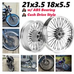 Chrome 21X3.5 18X5.5 Fat Spoke Wheel Rims For Harley Touring Bagger Flhx 2009 Up. Fixed Price $679.99.