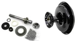 Black Front Wheel Hub & Drum Assembly For Harley 1930 1952 45 Solo Servi-car. Fixed Price $458.00.