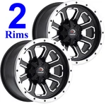 2) Atv Utv Rtv Rims Wheels 12X8 4/137 4+4 Vision Type 548 Commander Aluminum. Fixed Price $336.85.