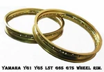 Fit Yamaha YG1 YG5 L5T G6S G7S Alu Yellow Gold Front & Rear Wheel Rim #BI3831#. Fixed Price $163.40.