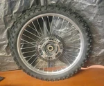 2008 Kawasaki KLX450R 21" Oem Front Wheel Hub Rim Tire Straight Foam Tube Sti. Fixed Price $199.00.