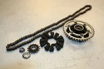 2021 Kawasaki Ninja EX400 Rear Back Sprocket Chain 42041-0162. Fixed Price $44.99.