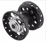 43540-36T Old 3958-36 Tapered Bearing Up-dated Black And Chrome Star Hub. Fixed Price $275.00.