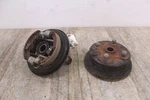 1989 Yamaha Big Bear 350 4X4 Front Right Spindle Knuckle W/ Brake Panel & Drum. Fixed Price $119.00.