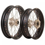 Tusk Impact Supermoto Complete Front And Rear Wheel Set 17 X 3.50 Matte Black. Fixed Price $905.28.