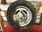 1977 Yamaha LB80 Champ Front Wheel Hub Brake Plate. Fixed Price $68.00.